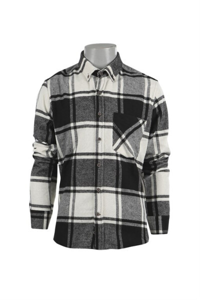 Slim Fit Plaid Cotton Shirt with Pocket - 9