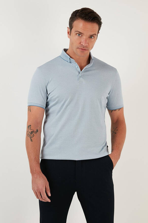 Slim Fit Polo Collar Short Sleeve Men's T-Shirt 646R1000 - 8