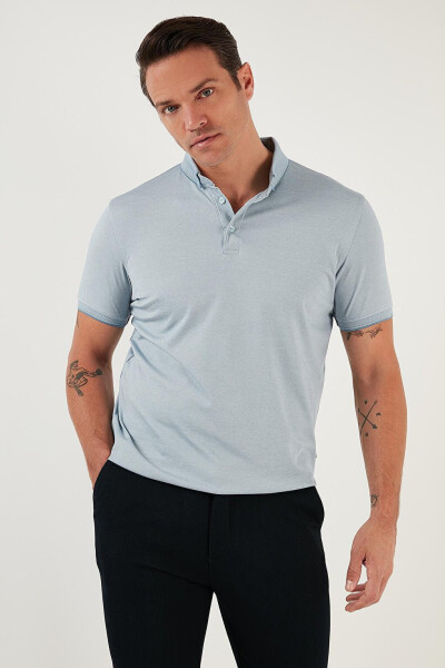 Slim Fit Polo Collar Short Sleeve Men's T-Shirt 646R1000 - 10