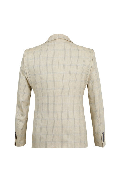 Slim Fit Single Jacket 7127-4-Beige - 6