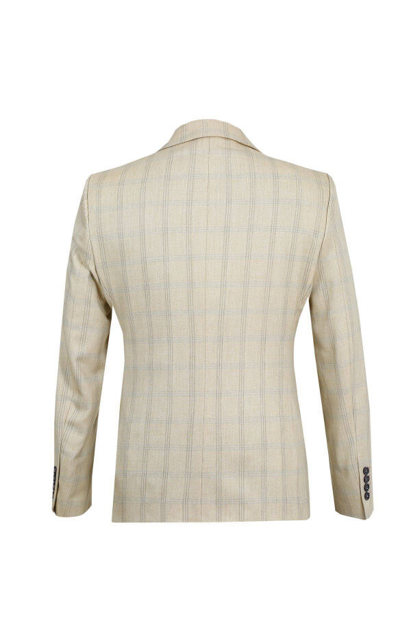 Slim Fit Single Jacket 7127-4-Beige - 2