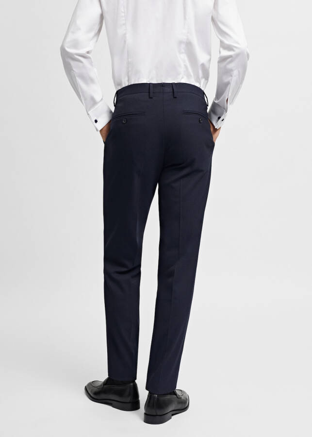 Slim fit stretch fabric trousers - 4