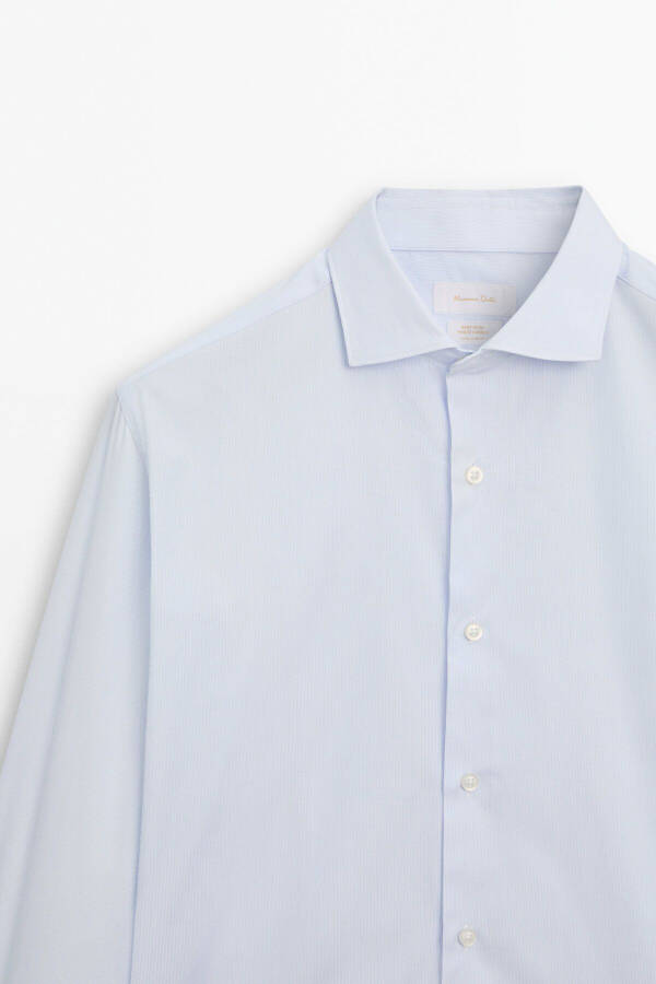 Slim fit, striped %100 cotton shirt - 6