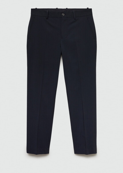 Slim fit suit pants - Navy blue. - 1