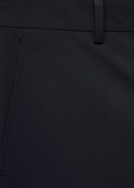 Slim fit suit pants - Navy blue. - 5