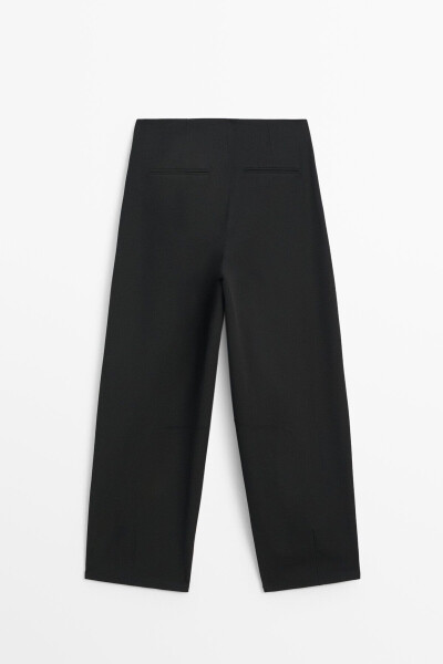 Slim fit, technical fabric trousers with a barrel leg. - 16