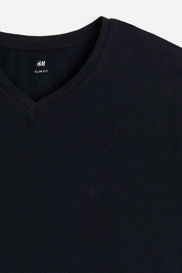 Slim Fit V-Neck T-Shirt - 3