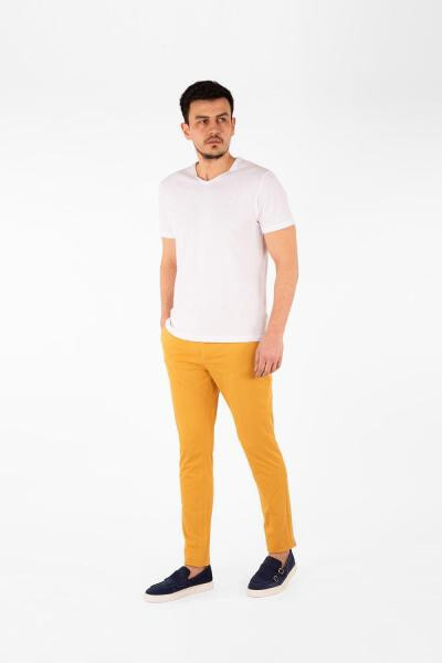 Slim Fit Yandan Cepli Chino Pantolon - 7