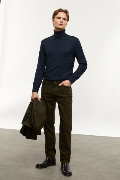 Slim Straight Trousers - 1