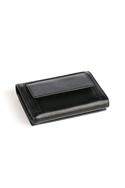 Small, snap closure wallet, genuine leather, card and ID slots, coin pocket. - 3