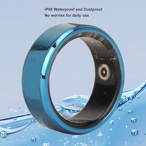 Smart Ring Health, IP68 Waterproof Sleep Quality Monitoring Fitness Smart Ring, Ceramic Stainless Magic Wearable Device Universal Ring for iOS and for Android - 2