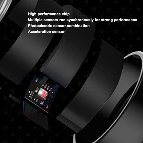 Smart Ring Health, IP68 Waterproof Sleep Quality Monitoring Fitness Smart Ring, Ceramic Stainless Magic Wearable Device Universal Ring for iOS and for Android - 3