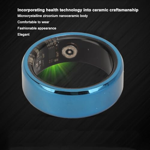 Smart Ring Health, IP68 Waterproof Sleep Quality Monitoring Fitness Smart Ring, Ceramic Stainless Magic Wearable Device Universal Ring for iOS and for Android - 4