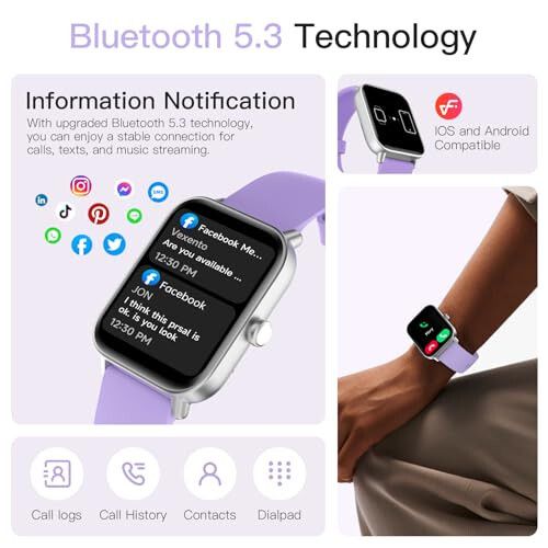 Smart Watch for Men Women (Answer/Make Calls) 1.8