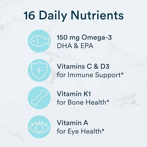 SmartyPants Multivitamin Erkekler ve Kadınlar İçin: D3, C, B12, B6, A, K ve Çinko İçeren Multivitamin Sakızları, Omega 3 Balık Yağı (EPA/DHA), Glutensiz, 180 Adet (30 Günlük Stok) - 4