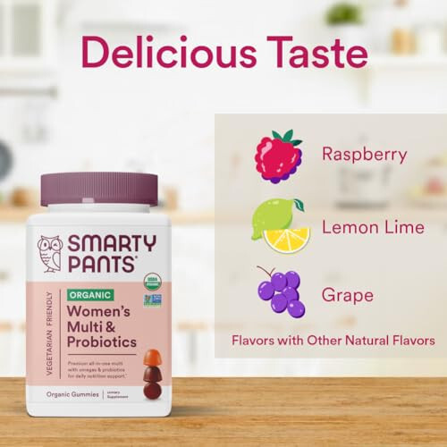 SmartyPants Organic Women's Multivitamin Gummies: Biotin, Probiotics, Methylfolate, Omega 3 (ALA), Vitamin D3, C, Vitamin B12, B6, Vitamin A, K & Zinc, Gluten Free, 120 Count (30 Day Supply) - 11