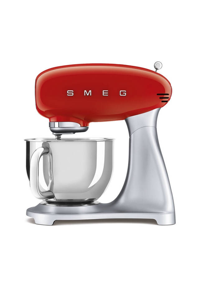 SMEG 50-yillarning Uslubidagi Retro SMF02RDEU Qizil Stendli Mikser - 2