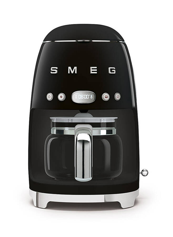 SMEG 50's Style Retro Black DCF02BLEU Filter Coffee Machine - 1