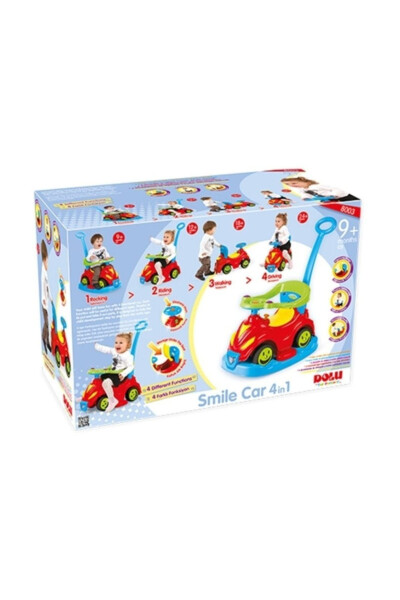 Smile 4-in-1 Multifunctional Bicycle First Step Car Red - 5