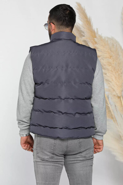 Smoked Men's Embroidered Puffy Vest - 3