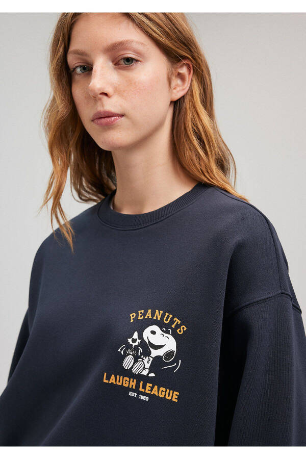 Snoopy Baskılı Lacivert Sweatshirt 1s10112-87638 - 23