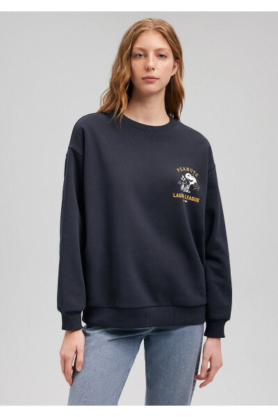 Snoopy Printed Navy Sweatshirt 1s10112-87638 - 21