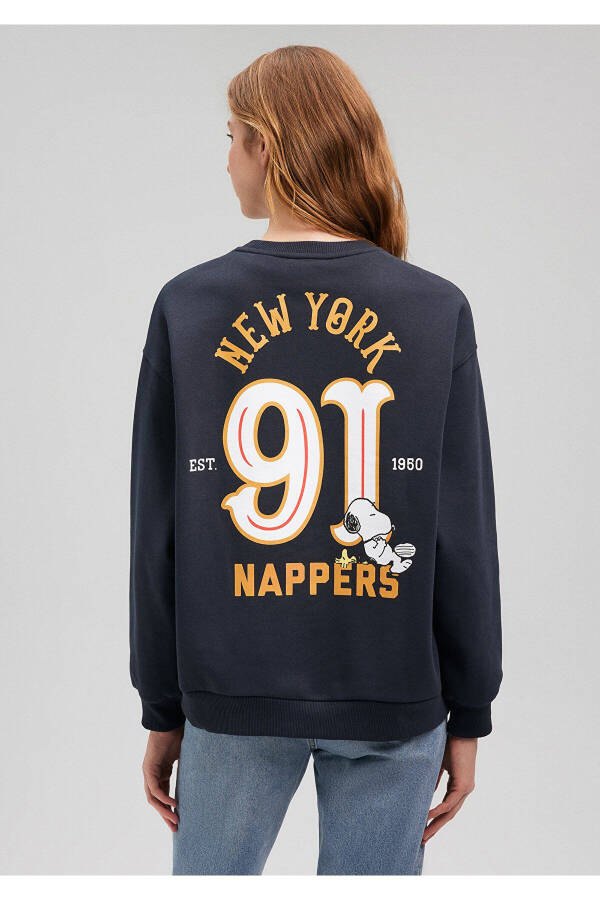 Snoopy Printed Navy Sweatshirt 1s10112-87638 - 22