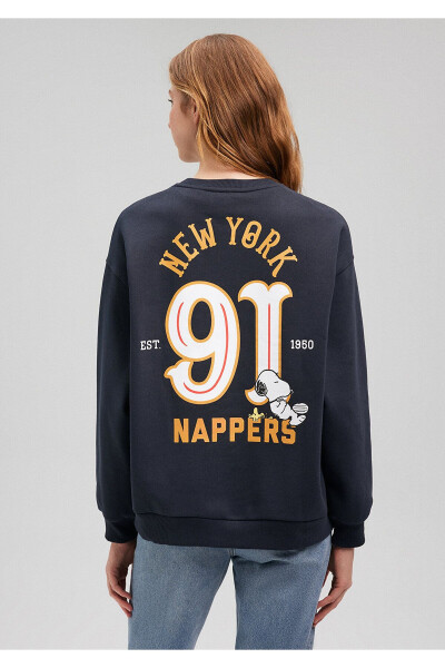 Snoopy Printed Navy Sweatshirt 1s10112-87638 - 16