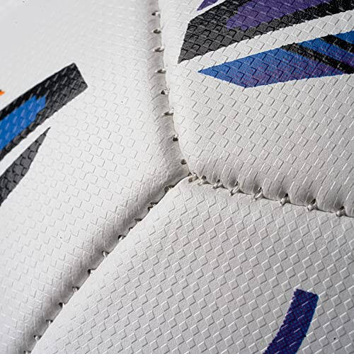 Soccer Ball Size 5 PU Leather Soccer Balls, Adults Youths Teens Unisex Juniors Training Soccer 32 Panels Machine Stitched, Ideal Gift Indoor Outdoor Play Cross Star Pattern Ball with Pump and Needles... - 4