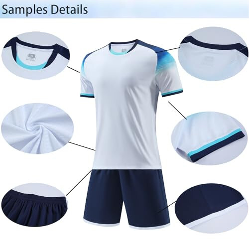 Soccer Jersey Personalized Soccer Shirt and Shorts Set with Name Number Team/Sponsor Custom Jersey Soccer for Men Women - 4