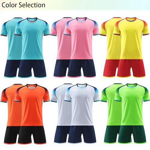 Soccer Jersey Personalized Soccer Shirt and Shorts Set with Name Number Team/Sponsor Custom Jersey Soccer for Men Women - 5