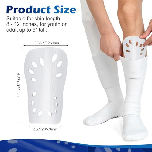 Soccer Shin Guards for Youth Adults, 2 Pairs Soccer Shin Sleeves Superlight and Breathable Shin Guard Equipment for Boys and Girls, Protective Football Gear Shin Pads for Men Women Teens Kids - 3