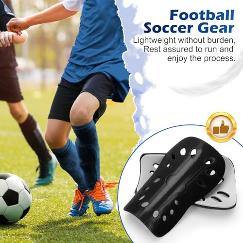 Soccer Shin Guards for Youth Adults, 2 Pairs Soccer Shin Sleeves Superlight and Breathable Shin Guard Equipment for Boys and Girls, Protective Football Gear Shin Pads for Men Women Teens Kids - 7