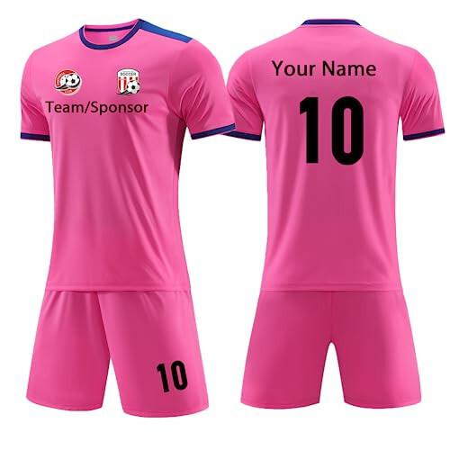 Soccer Uniforms for Kids/Adults with Name Number Team Logo Custom Soccer Jersey for Men Women - 1