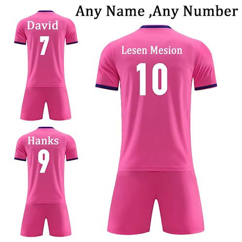 Soccer Uniforms for Kids/Adults with Name Number Team Logo Custom Soccer Jersey for Men Women - 4