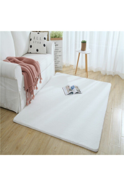 Soft Puffy Plush Rug White - 3