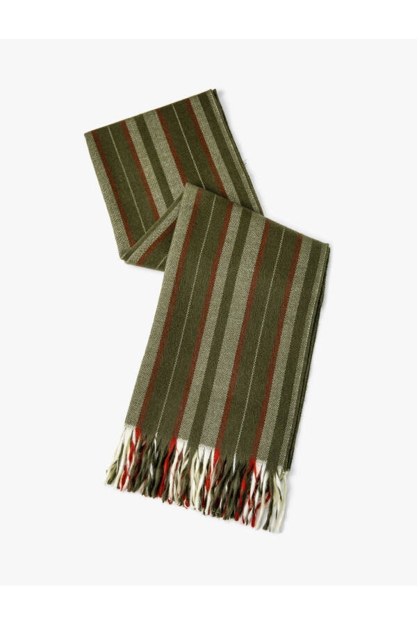 Soft Tassel Multicolored Scarf - 5