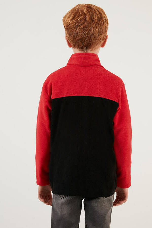 Soft-Textured Zip-Up Color Block Stand Collar Pocket Fleece 5905001 - 10