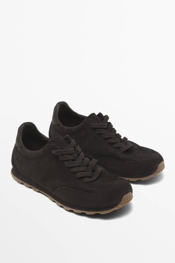 Soft, thick suede sneakers. - 2