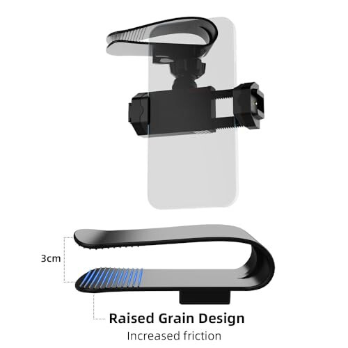 SOH Araba Güneşlik Montajı, Ayarlanabilir Uzun Koluyla Araba Güneşlik Telefon Tutucu, iPhone 15 Pro Max/14/13 Pro/Max/Mini/Samsung,Google, Tüm Akıllı Telefonlar İçin Evrensel Telefon Klips - 3