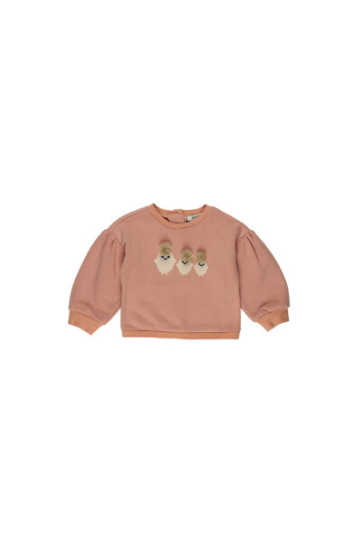 Somon Sweatshirt, Kız Bebek Baskı Detaylı - 4