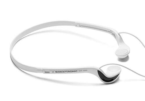 SONXTRONIC White ICE Xdr-8001 Vertical in Ear Ultralight Sport Running Headband Headphones (mdr-w08l Style White and Silver) - 3