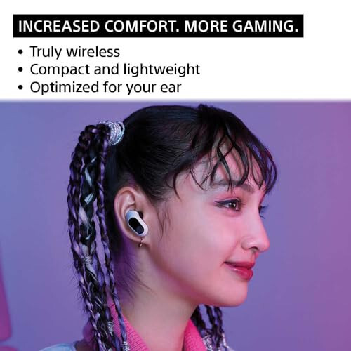 Sony INZONE Buds Truly Wireless Noise Canceling Gaming Earbuds, 24 hour battery with charging case, for PC, PS5, 360 Spatial Sound, 30ms Low Latency, USB-C Dongle and LE Audio (LC3), WF-G700N Black - 5