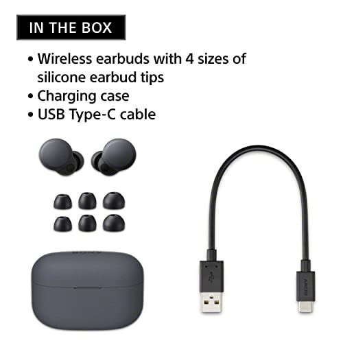 Sony LinkBuds S Gerçek Kablosuz Gürültü Önleyici Kulaklıklar, Alexa Destekli, Bluetooth Kulaklıklar iPhone ve Android ile Uyumlu, Siyah - 12