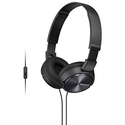 Sony MDR-ZX310AP ZX Series simli quloq ustida eshituvchi qurilmalar mikrofonli, qora - 1