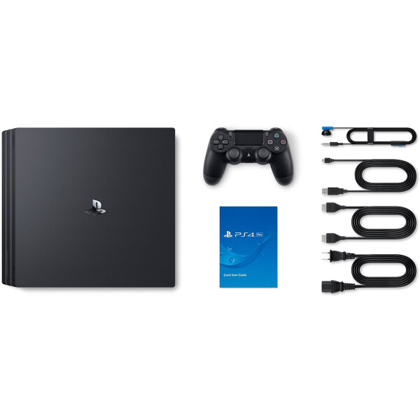 Sony PlayStation 4 Pro 1TB Gaming Console - Wireless Game Pad - Black - 4