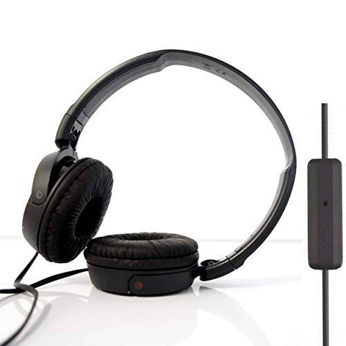 SONY Quloq Ustida Eng Yaxshi Stereo Qo'shimcha Bass Ko'chma Quloqchinlar Eshitish vositasi Apple iPhone iPod / Samsung Galaxy / mp3 Player / 3.5mm Jack Ulagichi Mobil Telefon uchun Mikrofon bilan (qora) - 2