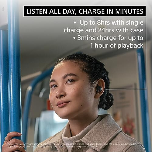 Sony WF-1000XM5 The Best Truly Wireless Bluetooth Noise Canceling Earbuds Headphones with Alexa Built in, Black - 9