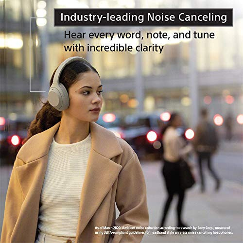 Sony WH-1000XM4 Wireless Premium Noise Canceling Overhead Headphones with Mic for Phone-Call and Alexa Voice Control, Silver WH1000XM4 - 8