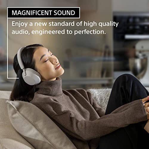 Sony WH-1000XM5 The Best Wireless Noise Canceling Headphones with Auto Noise Canceling Optimizer, Crystal Clear Hands-Free Calling, and Alexa Voice Control, Black - 5